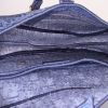 Borsa Dior Saddle in tessuto a monogramma Oblique blu e pelle blu - Detail D2 thumbnail