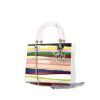 Dior Lady Dior Edition Limitée handbag in multicolor leather and transparent plastic - 00pp thumbnail