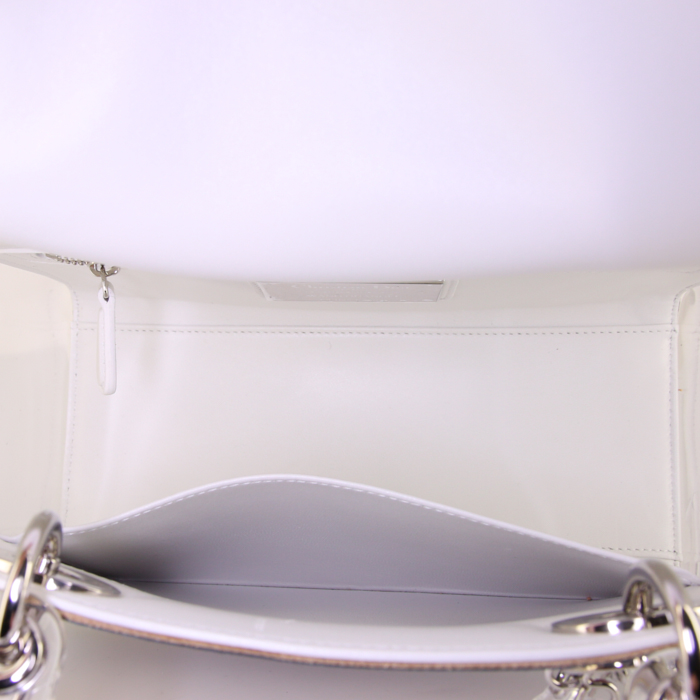Dior Lady Dior Edition Limitée handbag in multicolor leather and transparent plastic - Detail D3