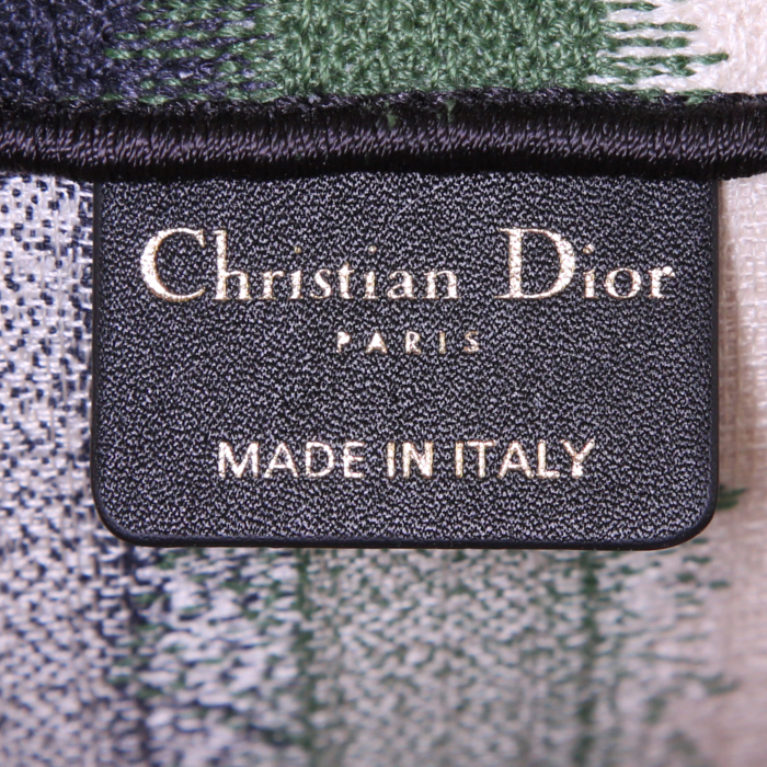 Dior Book Tote shopping bag in multicolor canvas - Detail D3