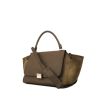 Celine  Trapeze medium model  handbag  in taupe grained leather  and taupe suede - 00pp thumbnail