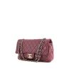 Chanel Timeless handbag in purple quilted leather - 00pp thumbnail