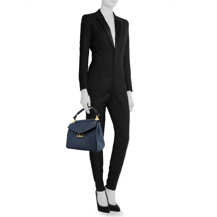 Givenchy GV3 handbag in blue leather - Detail D1