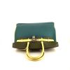 Hermes Birkin 35 cm handbag in yellow, green and pigeon blue tricolor Swift leather - 360 Front thumbnail