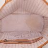 Shopping bag Louis Vuitton Neverfull modello piccolo in tela cerata con motivo a scacchi e pelle naturale - Detail D2 thumbnail