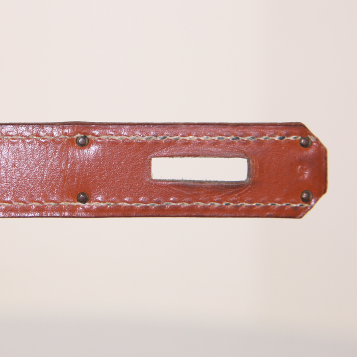Borsa Hermes Kelly 35 cm in pelle box marrone - Detail D5