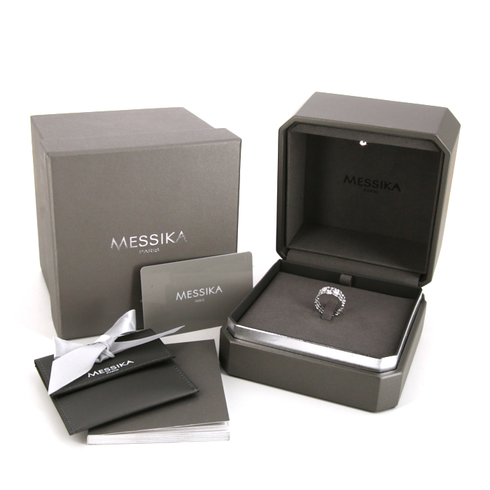 Messika Joy ring in white gold and diamonds - Detail D2