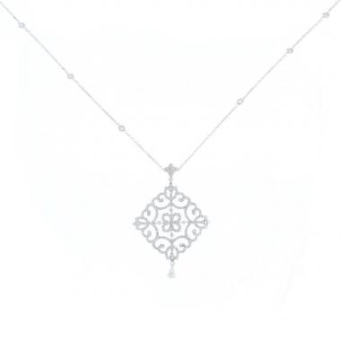 Collar Messika Eden modelo mediano en oro blanco y diamantes