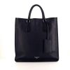 Prada shopping bag in blue leather saffiano - 360 thumbnail