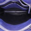 Prada shopping bag in blue leather saffiano - Detail D3 thumbnail