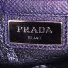 Prada shopping bag in blue leather saffiano - Detail D4 thumbnail