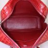 Hermes Plume handbag in red H porosus crocodile - Detail D2 thumbnail