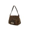 Fendi Mamma Baguette handbag in canvas and brown leather - 00pp thumbnail