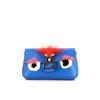 Fendi Nano Baguette handbag in blue leather - 360 thumbnail