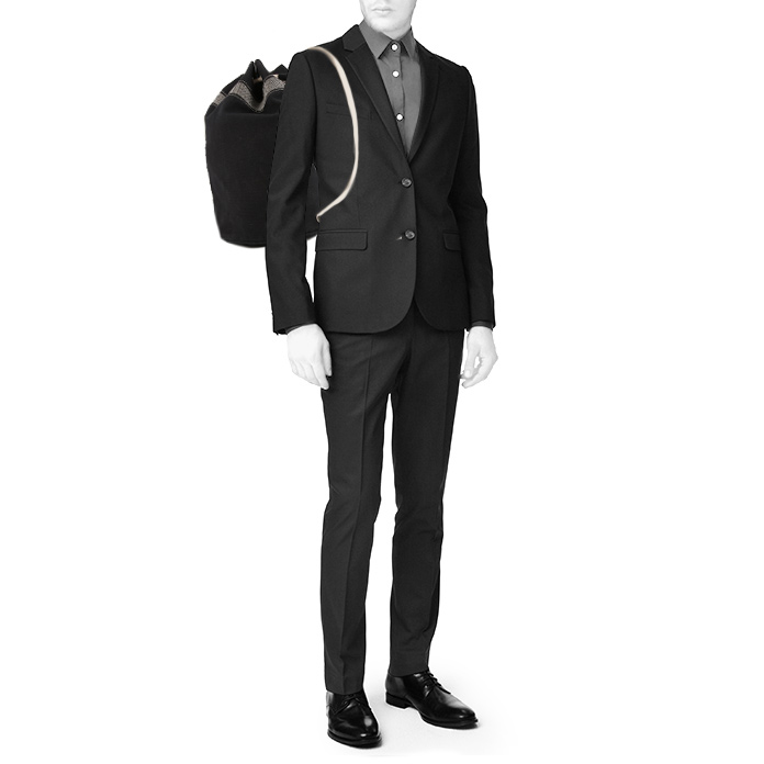 Bolso de fin de semana Hermès Matelot en lona azul - Detail D1