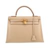 Hermès  Kelly 32 cm handbag  in beige box leather - 360 thumbnail