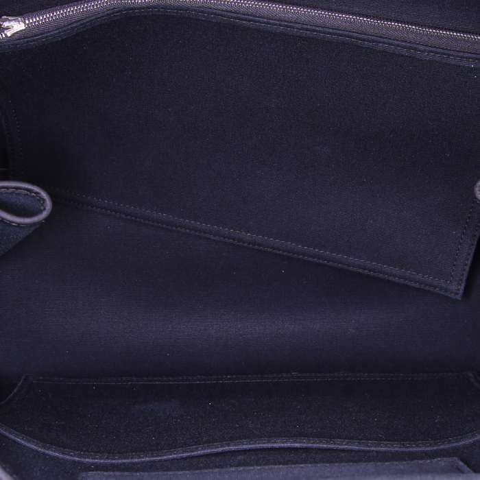 Bolso Cabás Hermès Cabag en lona negra y cuero marrón - Detail D3