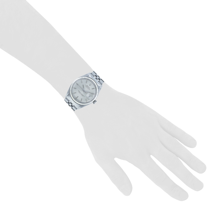 Rolex Datejust watch in stainless steel Ref: 1601 Circa  1971 - Detail D1