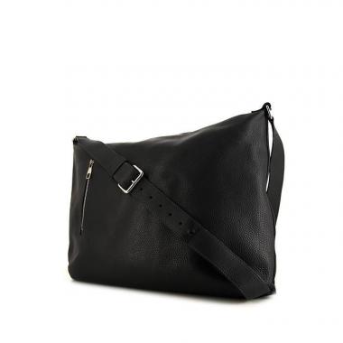 Borsa a tracolla Louis Vuitton Mick in pelle martellata grigio antracite