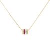 Boucheron Quatre Red Edition mini necklace in 3 golds,  diamond and ceramic - 00pp thumbnail