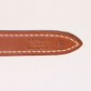 Handbag in brown and orange silk and Barenia leather - Detail D2 thumbnail