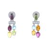 Articulated Bulgari Allegra earrings in white gold,  diamonds and colored stones - 00pp thumbnail