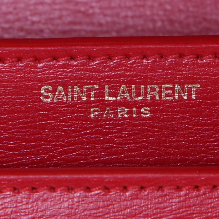 Borsa a tracolla Saint Laurent Sunset in pelle rossa - Detail D4