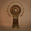 Georges Pelletier, rare and vintage "Soleil" table lamp in enamelled chamotte clay, signed, from the 1960's - Detail D4 thumbnail
