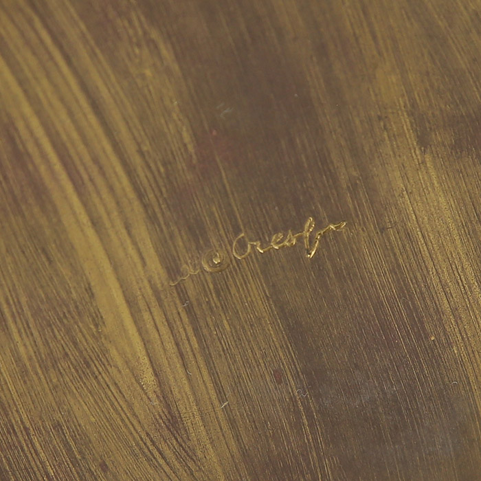 Gabriella Crespi, ensemble de la série "Sughero" comprenant une boîte et un pot à crayons, en liège et laiton, signé, de 1975 - Detail D3