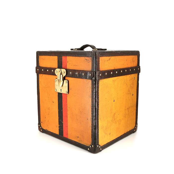 Malle À Chapeaux Trunk In Orange Vuittonite And Natural