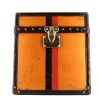 Malle Louis Vuitton Malle à Chapeaux en vuittonite orange et cuir naturel - 360 thumbnail