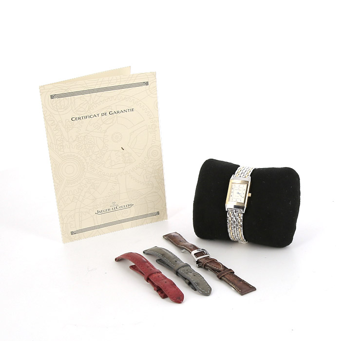 Jaeger Lecoultre Reverso watch in gold and stainless steel Ref:  260.5.08 Circa  2001 - Detail D3