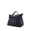 Hermès 24/24 handbag in blue togo leather and black leather - 00pp thumbnail