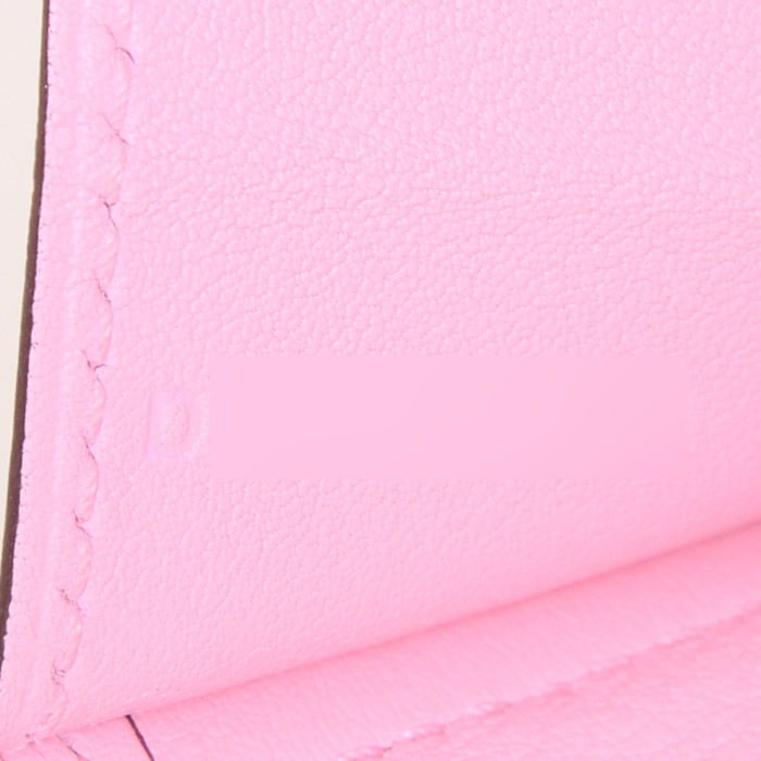 Hermes Jige pouch in Rose Sakura Swift leather - Detail D4