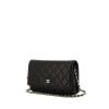 Chanel Wallet on Chain shoulder bag in black quilted grained leather - 00pp thumbnail