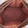Borsa weekend Louis Vuitton Carryall in tela monogram cerata marrone e pelle naturale - Detail D2 thumbnail