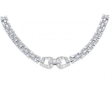 Cartier Maillon Panthère necklace in white gold and diamonds