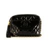 Chanel Camera handbag in black patent quilted leather - 360 thumbnail