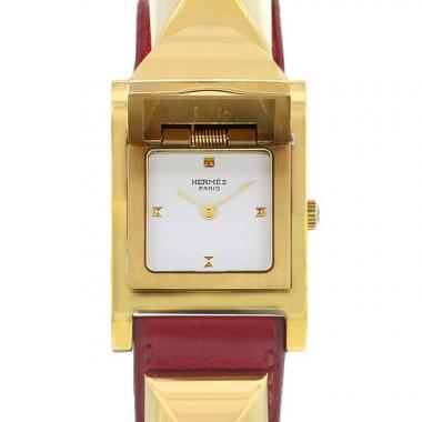 Montre Hermes Médor en plaqué or Vers  1990