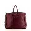 Balenciaga Papier A5 shopping bag in red leather - 360 thumbnail
