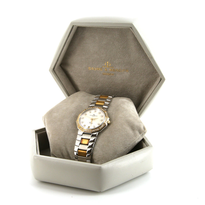 Baume 
Mercier Riviera watch in stainless steel and gold plated Ref:  5131.3 Circa  1990