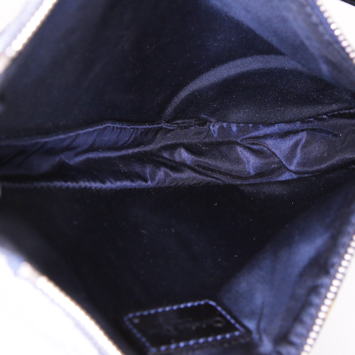Sac à main Dior Saddle en toile denim bleue - Detail D2