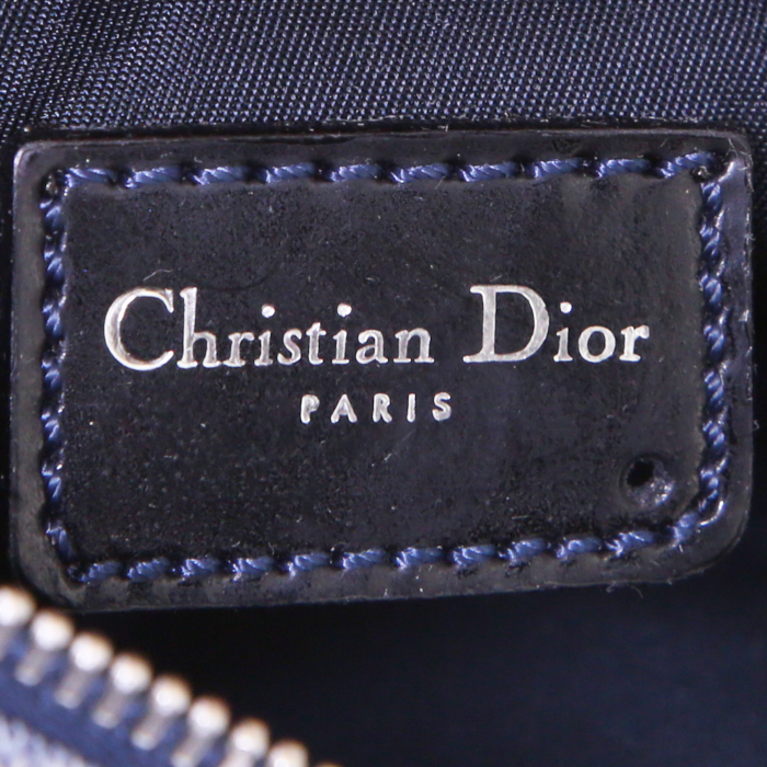 Dior Saddle handbag in blue denim canvas - Detail D3