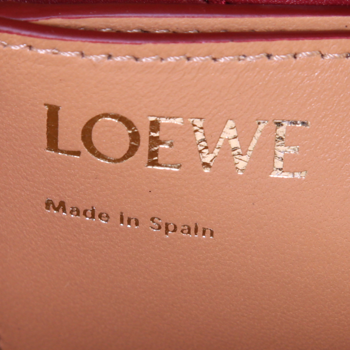 Borsa Loewe Goya in pelle bordeaux - Detail D4