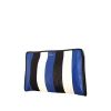 Balenciaga Bazar shopper pouch in blue, white and black tricolor leather - 00pp thumbnail
