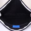Balenciaga Bazar shopper pouch in blue, white and black tricolor leather - Detail D2 thumbnail