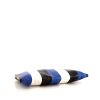Balenciaga Bazar shopper pouch in blue, white and black tricolor leather - Detail D4 thumbnail