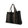 Hermes Toto Bag - Shop Bag shopping bag in black, brown and beige canvas and leather - 00pp thumbnail