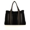 Shopping bag Hermes Toto Bag - Shop Bag in tela e pelle nera marrone e beige - 360 thumbnail