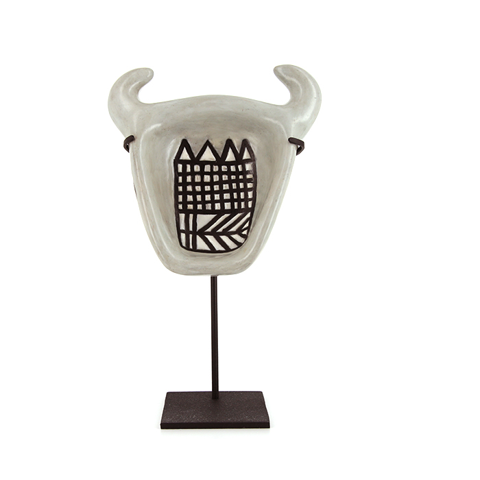Roger Capron, "Bull" ash tray or sculpture, mounted on a base, stanniferous earthenware, from the 1955/65's - Detail D1